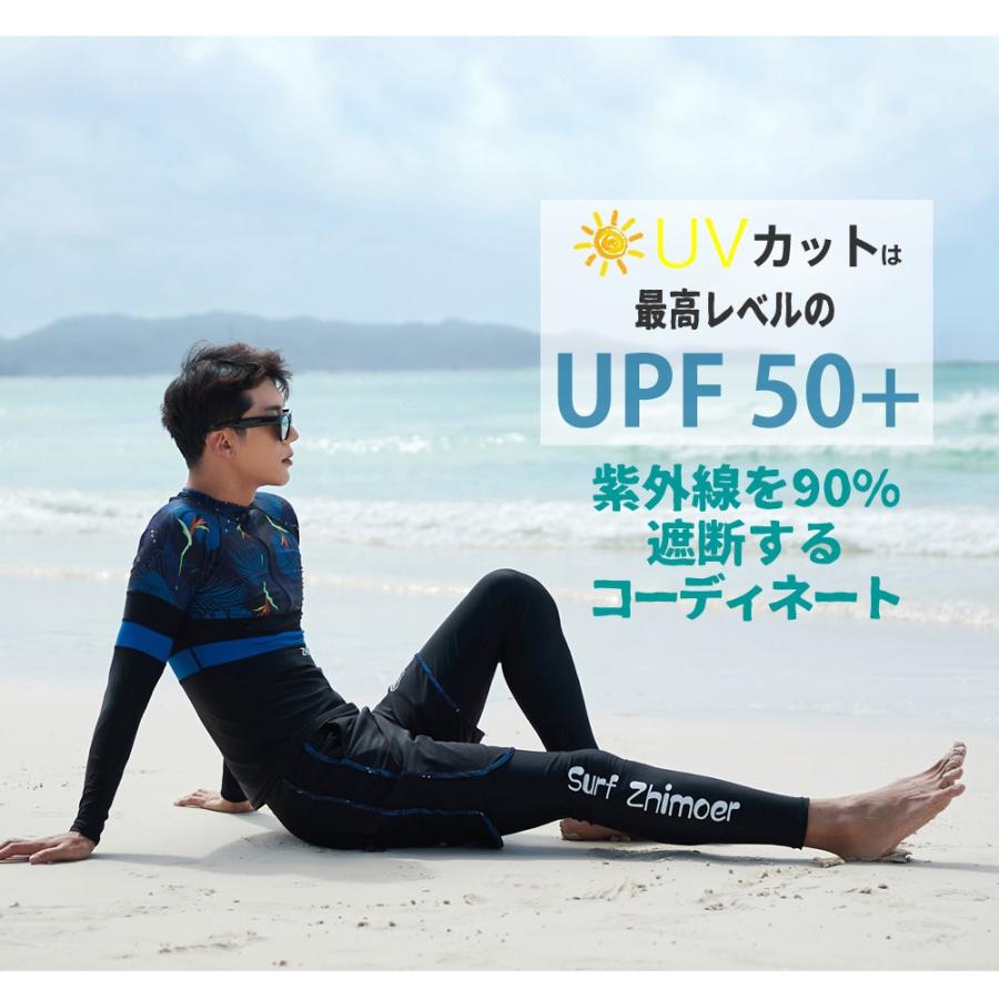 フィットネス水着 水着 メンズ ラッシュガード 上下セット 長袖 サーフ