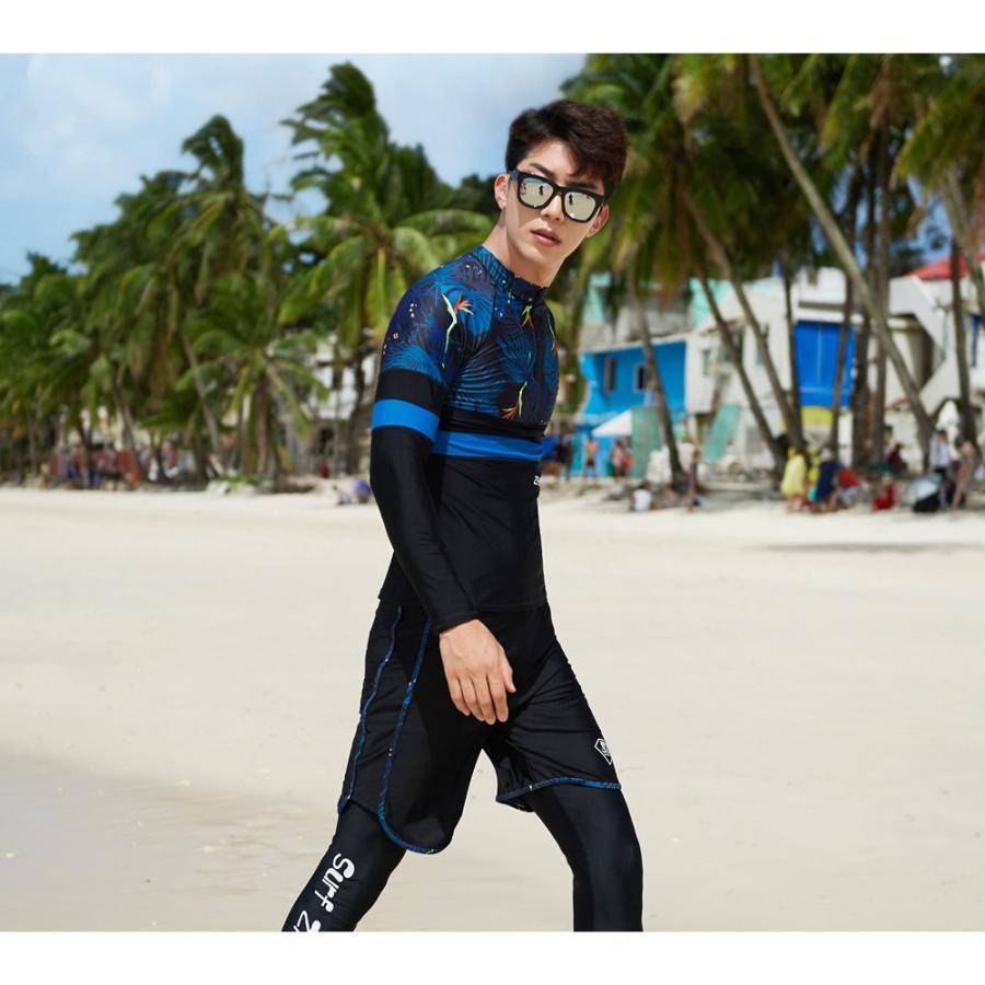 フィットネス水着 水着 メンズ ラッシュガード 上下セット 長袖 サーフフィットネス水着 おしゃれ 日焼け防止 スポーツ スイムウェア ジム 着脱簡単 M L Ll Zm24m Hoyuki 通販 Yahoo ショッピング