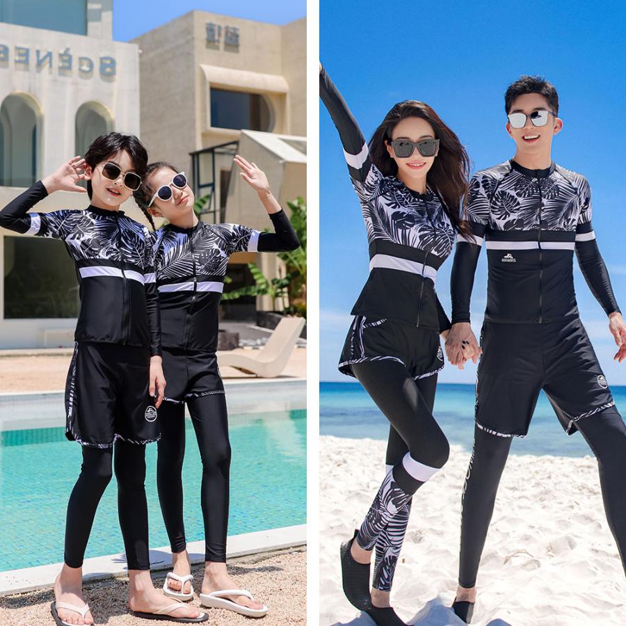 フィットネス水着 親子ペア パパ ママ 女の子 男の子 ラッシュガード