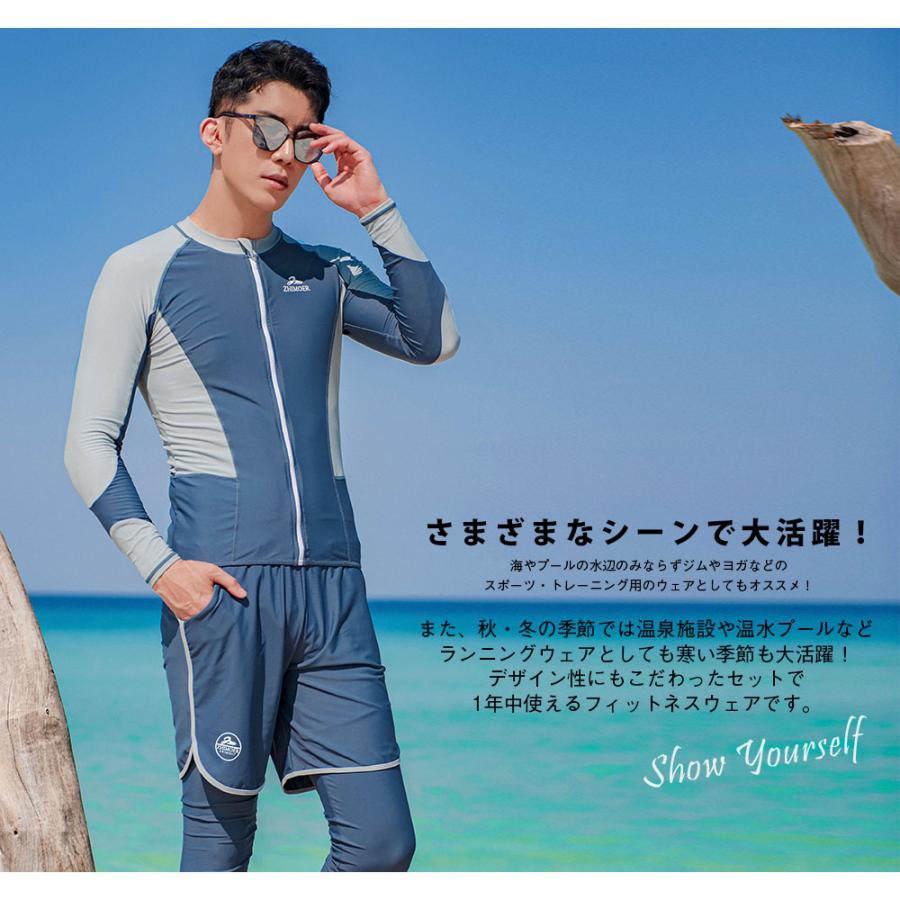 クーポンで2680円」フィットネス水着 メンズ ラッシュガード 上下
