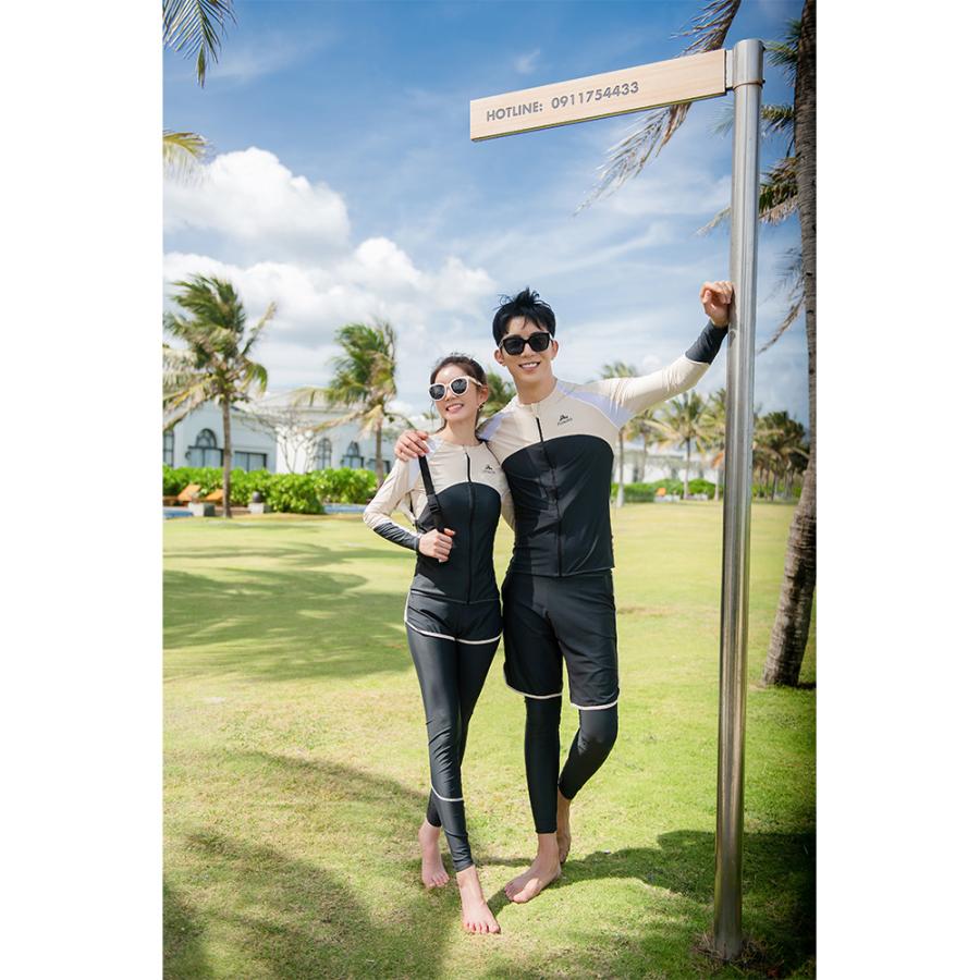 フィットネス水着 ペア カップル 水着 体型カバー レディース メンズ