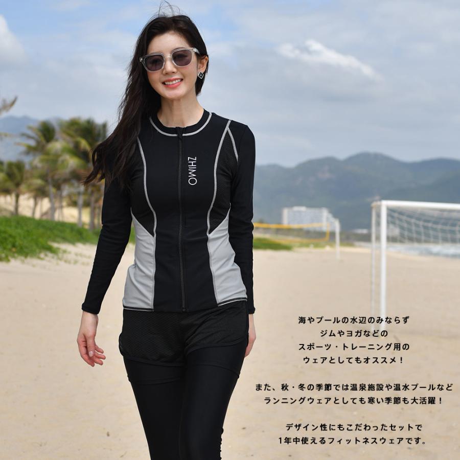 フィットネス水着 レディース セパレート ビキニ ラッシュガード
