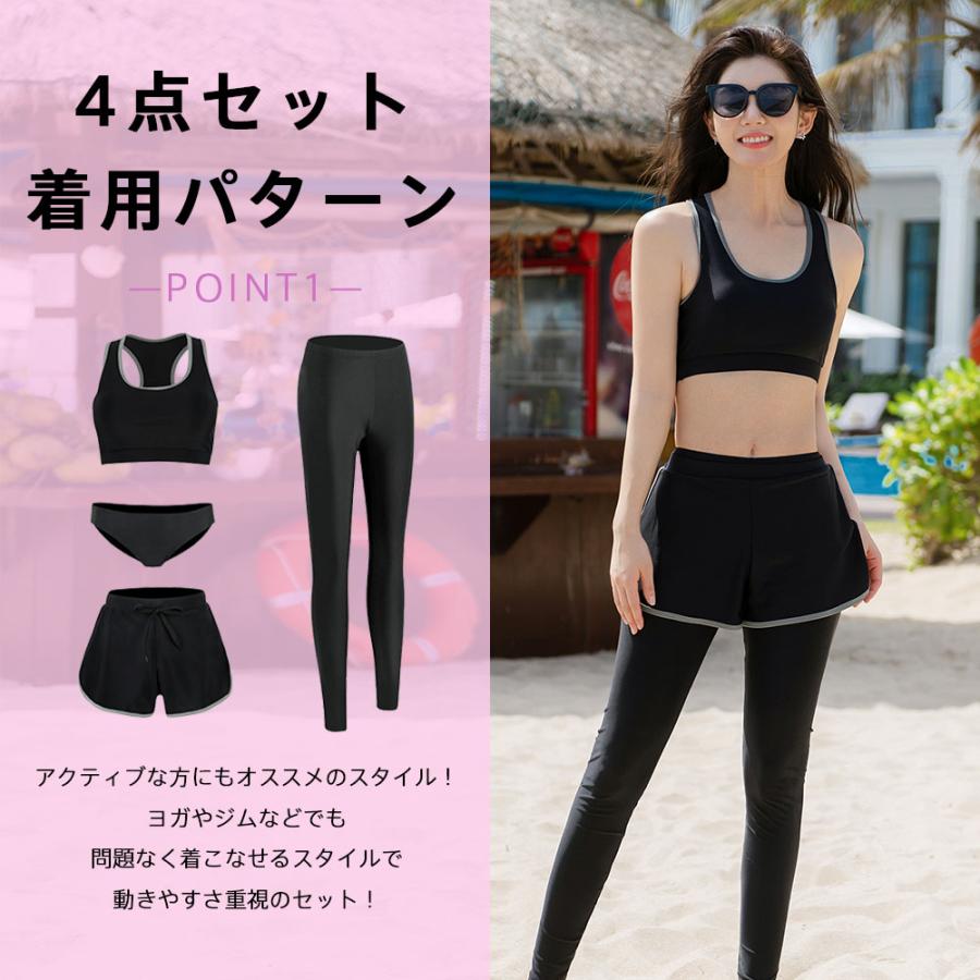 フィットネス水着 レディース セパレート ビキニ ラッシュガード