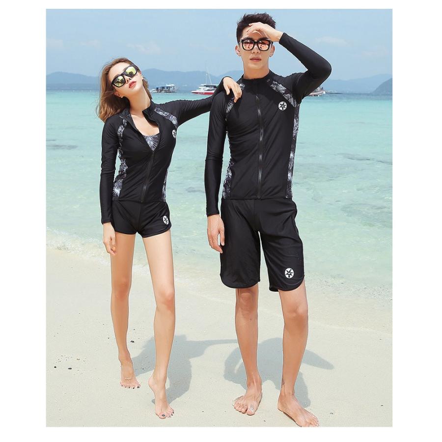 Sale 93 Off フィットネス水着 体型カバー レディース メンズ 水着 ペア カップル お揃い セットアップ ラッシュガード 長袖 競泳水着 Babylonrooftop Com Au