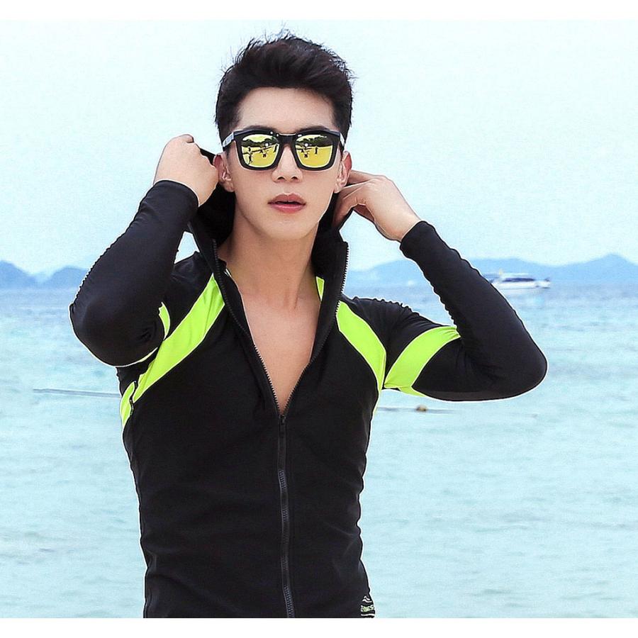 フィットネス水着 水着 メンズ ラッシュガード 上下セット 長袖 サーフ