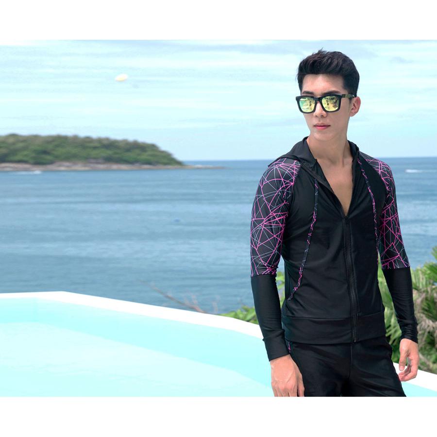 フィットネス水着 水着 メンズ ラッシュガード 上下セット 長袖 サーフ