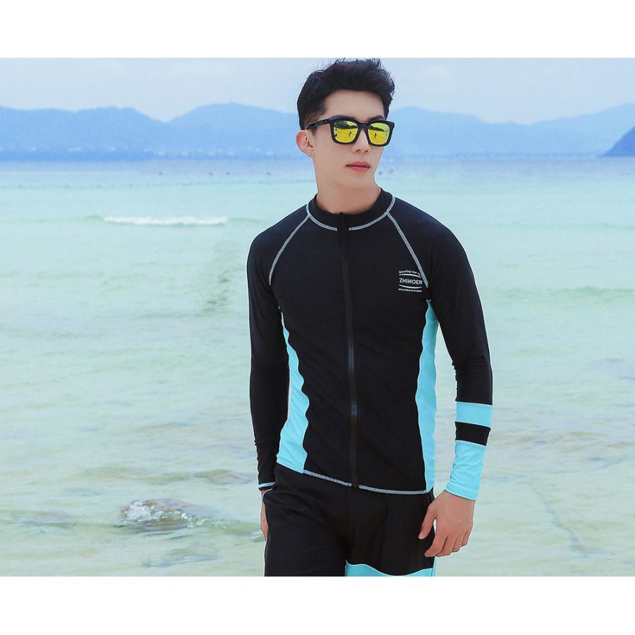 フィットネス水着 水着 メンズ ラッシュガード 上下セット 長袖