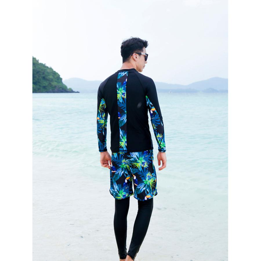フィットネス水着 水着 メンズ ラッシュガード 上下セット 長袖 サーフ