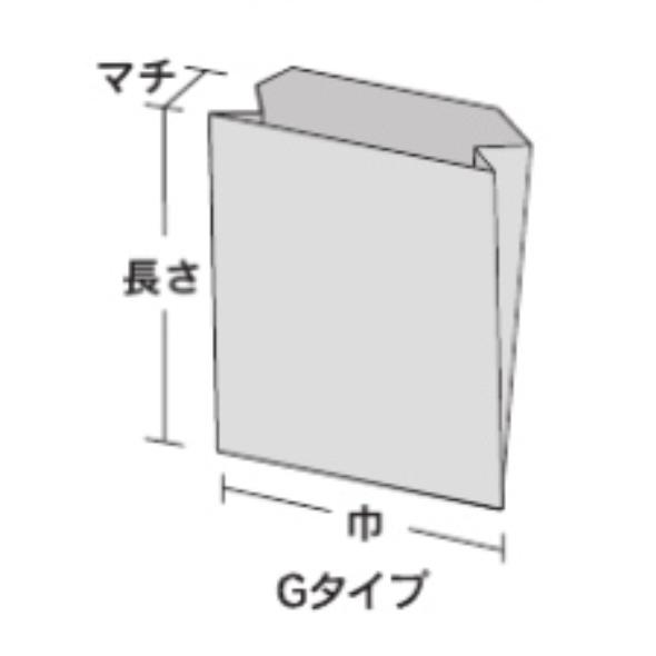 スナック軽食 耐油袋【福助工業】ニュー耐油ガゼット袋 白無地  G-中 190(120+70)x250mm 【3000枚】の画像