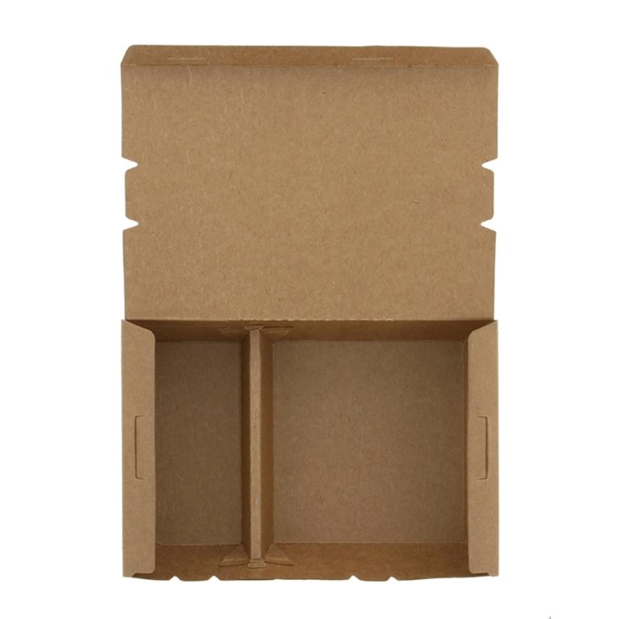 テイクアウト用容器【HEIKO】エコランチボックス 2 仕切 クラフト  190x130x50mm  【400枚】の画像