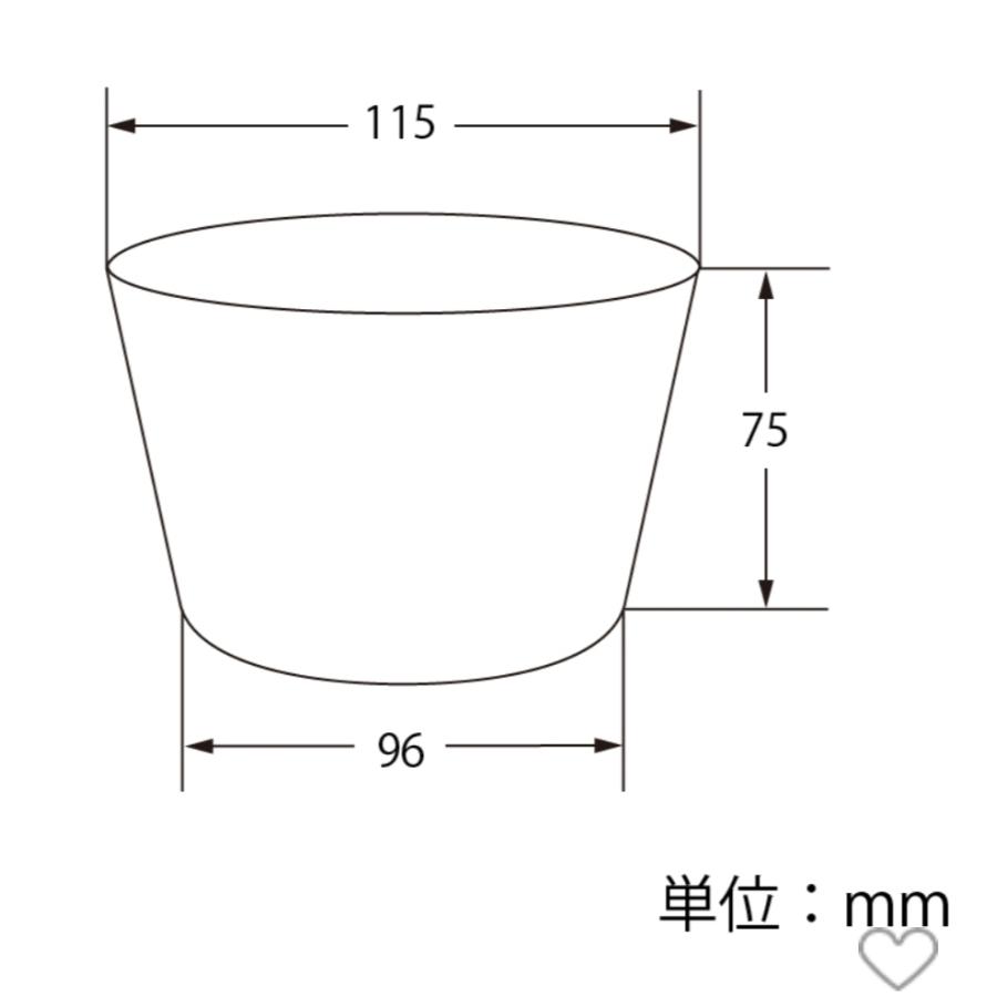 アイスデザート用 紙カップ【HEIKO】アイスぺーパーカップ 16オンス（480ml）115-480クラフト 口径115x底径96x高75mm 【1000個】の画像