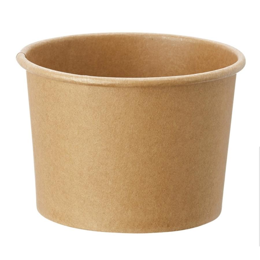 アイス デザート用カップ【HEIKO】アイスペーパーカップ  3.5オンス（150ml）76-150  クラフト 口径76x底径61x高53mm  【1000個】
