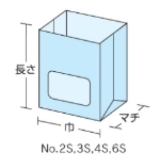 角底紙袋窓付角底袋　ルックバッグ　No.2S　デリシャス（柄入り）　90x160xマチ60mm