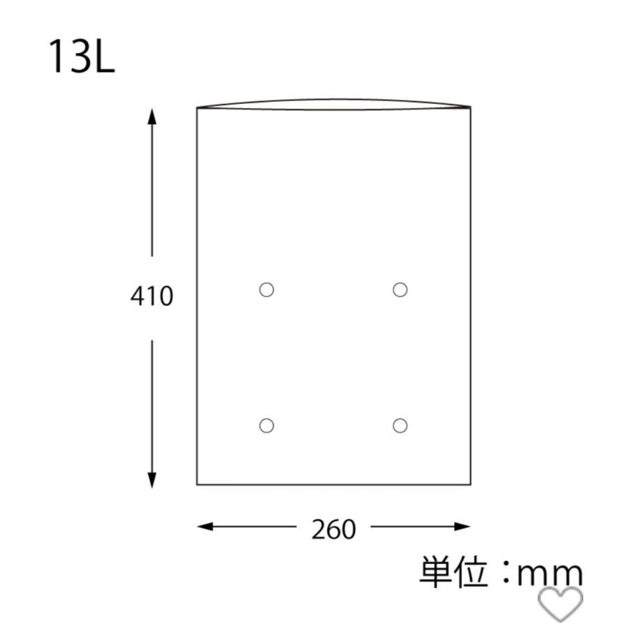 OPPボードン袋シモジマ　ボードンパック　#20　L　（青果　野菜防曇袋）260x410mm　No.13　（4穴）プラマーク付