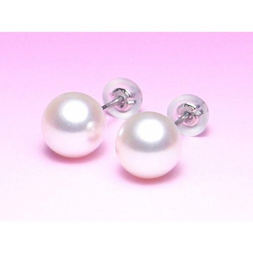 アコヤ真珠 ピアス プラチナ Pt900 7.0-7.5mm : 真珠専門エイチ