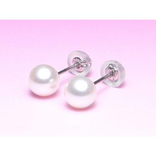 アコヤ真珠 ピアス プラチナ Pt900 5.5-6.0mm : 真珠専門エイチパール