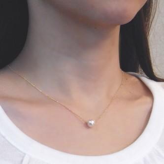 花珠 アコヤ真珠 スルーネックレス K18 （8mm／花珠鑑別書付き／長さ 