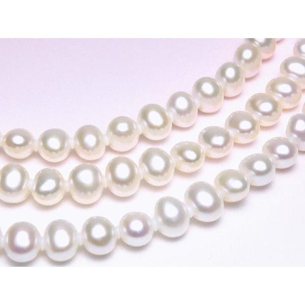 淡水真珠 ロングネックレス 7.0〜6.0mm 120cm : 真珠専門エイチパール 