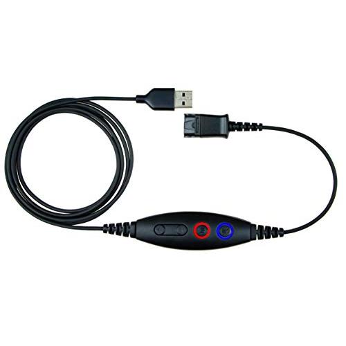 USBアダプターケーブル PlantronicsまたはデイリーヘッドセットQD クイックディスコネクト からUSBプラグ、スピーカー音量 並行