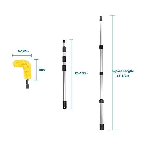 Daisypower 雨どい掃除ブラシ 屋根ふきガード クリーナーツール 伸縮式延長ポール付き 地面から葉やゴミを簡単に除去 並行輸入 