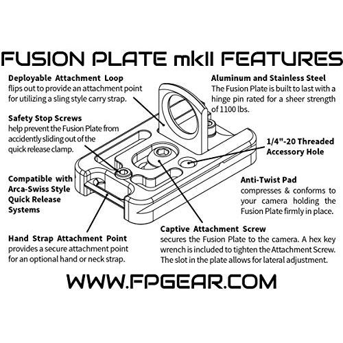 匿名配送 Fusion Plate mkII Arca Swiss 互換 - ブラック ラピッド三脚プレート 並行輸入 【K2616991404】(13379円)