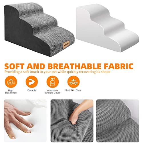 PETSTAY Dog Stairs Pet Steps 3 Tiers High Density Foam Dog Stairs Ra 並行輸入 and the Dog Stairs Pet High Density Foam The of comfortable