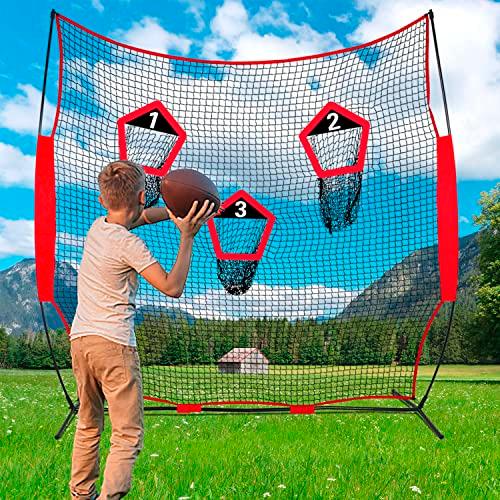 フットボール投げネット 高耐久 8 x 8 フットボールネット フットボールトレーニングネット フットボールキックネット サッカーネット 並行輸入 フットボール投げネット