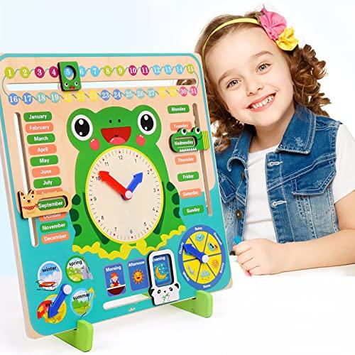 まとめ購入 Ghims Montessori Wooden Toys Kids Learning Clock 3 Year -14 Years Ol 並行輸入