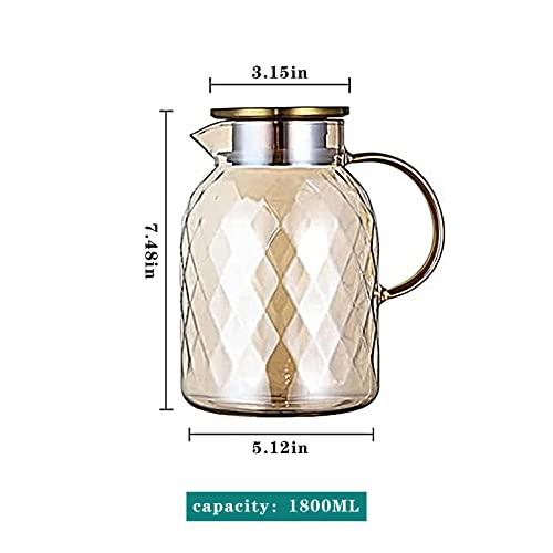 Glass Pitcher With Lid/ Beverage Pitchers Glass Carafe For Juice M 並行輸入