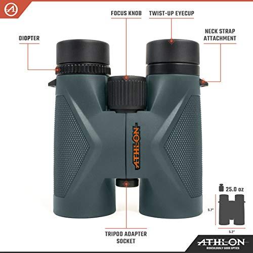 【中古】Athlon Optics, Midas, Binocular, 8 x 42 ED Roof, hpy-