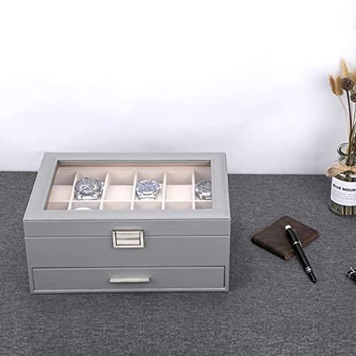 Voova ジュエリーボックス 腕時計ボックス オーガナイザー メンズ レディース 2層 ラージ 12スロット PUレザー 腕時計収納ケ 並行輸入 ジュエリー