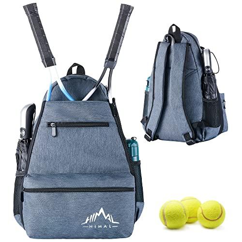 Himal Outdoors テニスバックパック テニスバッグ 大きな収納 ラケット2本と必需品を収納可能 テニス ピックルボール 並行