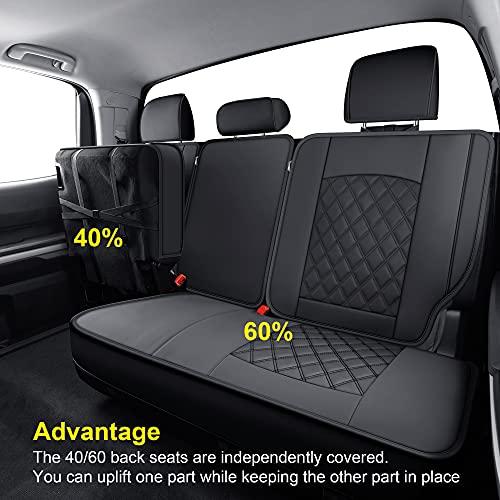 LUCKYMAN CLUB タンドラシートカバー フェイクレザー 2014-2021 クルーキャブ/クルーマックス/ダブルキャブ用 ブラ 並行輸入