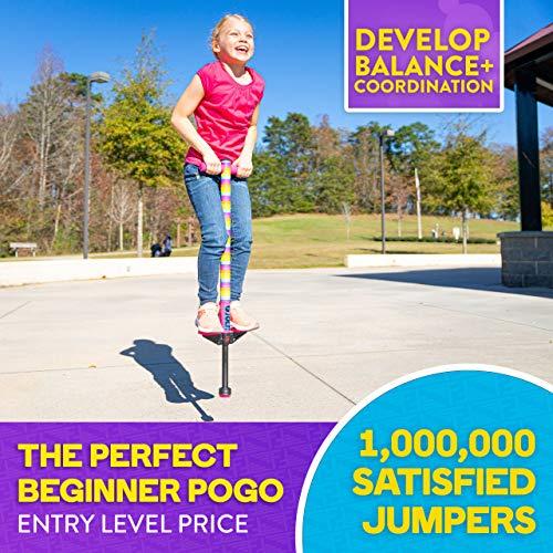 Flybar Foam Jolt ポゴスティック 5歳以上の子供用 40~80ポンド 初心者 キッズ ポゴスティック 男の子用 女の子用 並行輸入 Flybar ポゴスティック レインボー Jolt 5歳以上の子供用 80ポンド