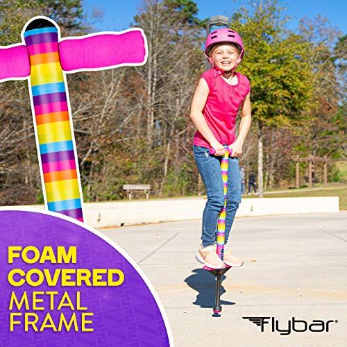 Flybar Foam Jolt ポゴスティック 5歳以上の子供用 40~80ポンド 初心者 キッズ ポゴスティック 男の子用 女の子用 並行輸入 Flybar ポゴスティック レインボー Jolt 5歳以上の子供用 80ポンド