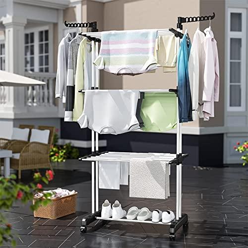 Clothes Drying Rack  4-Tier Oversize Collapsible Clothes Drying Rack 並行輸入