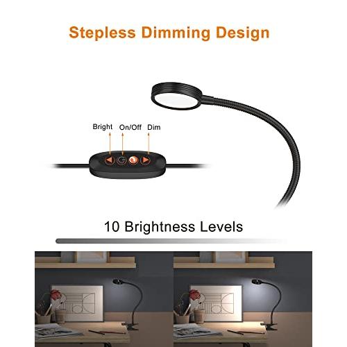 公式専門店 Black - New Version LEPOWER Clip On Light Reading Lights 3 Colour Te 並行輸入