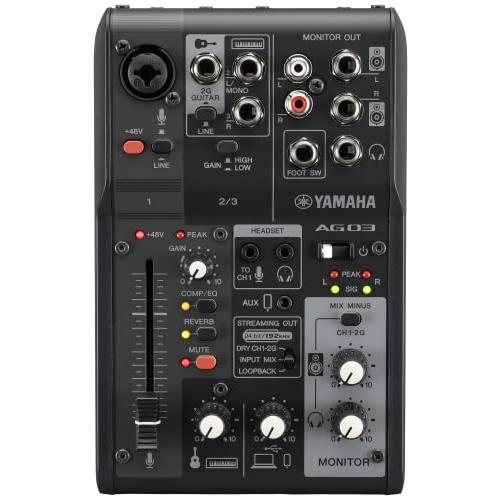 Yamaha AG03MK2 Black 6-Channel Live Streaming Loopback Mixer/USB Int 並行輸入