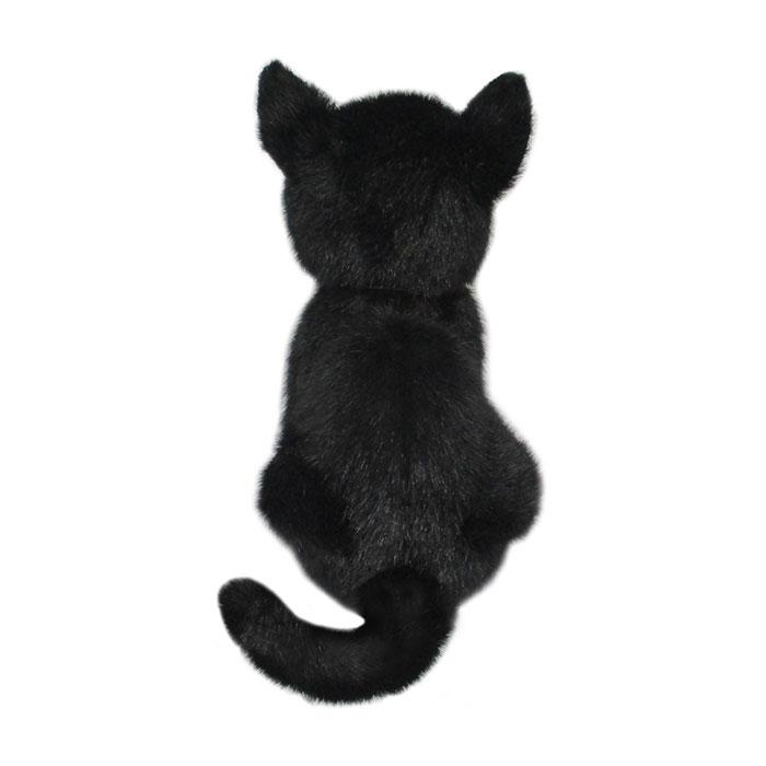 日本製 三英貿易 グレイスフル おすわりCAT 黒猫 ぬいぐるみ 全長22cm