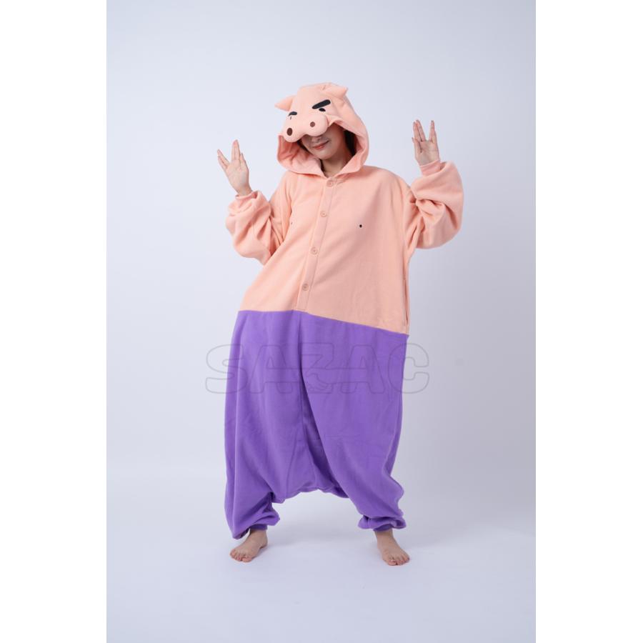 着ぐるみ ぶりぶりざえもん クレヨンしんちゃん フリース 大人用 フリーサイズ パジャマ コスプレ 仮装 SAZAC サザック KOP-098 ...