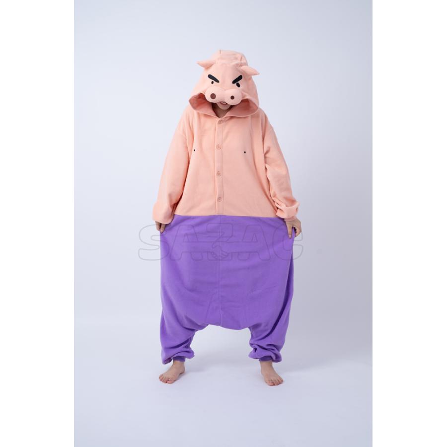 着ぐるみ ぶりぶりざえもん クレヨンしんちゃん フリース 大人用 フリーサイズ パジャマ コスプレ 仮装 SAZAC サザック KOP-098 ...