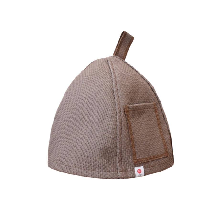 サウナハット 刺子 ブラウン 男女対応 メンズ レディース 九櫻 お風呂