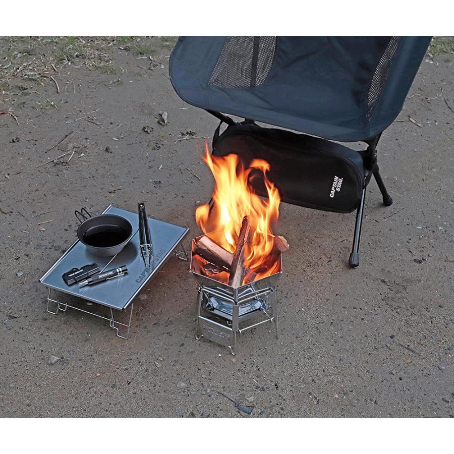 CAPTAIN STAG（キャプテンスタッグ） ヘキサ ステンレス卓上グリル S