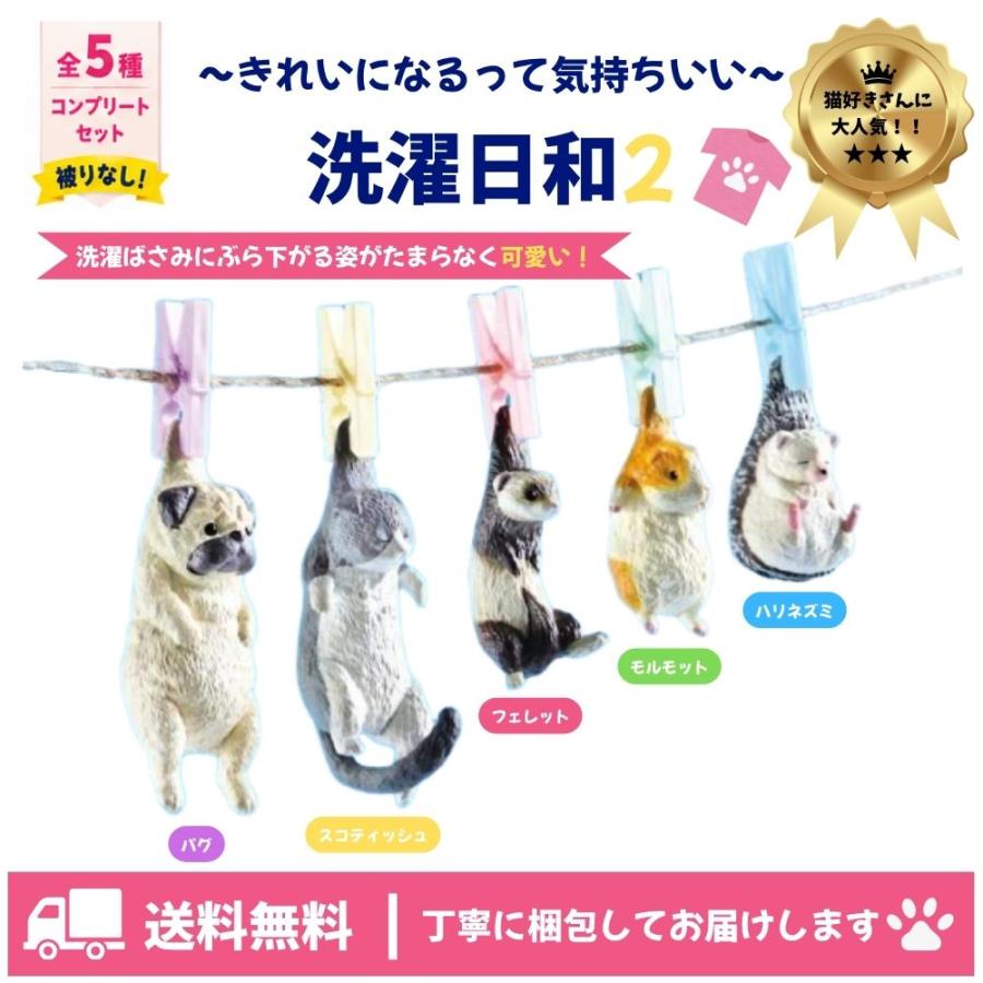 YELL 洗濯日和2 全5種 コンプリートセット 猫 フィギュア ガチャ
