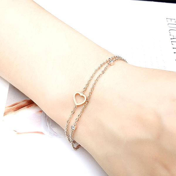 ブレスレット レディース ハート シンプル チタン 鋼 可愛い お洒落 Akl281 ファッション 雑貨 ヒリエ 通販 Yahoo ショッピング
