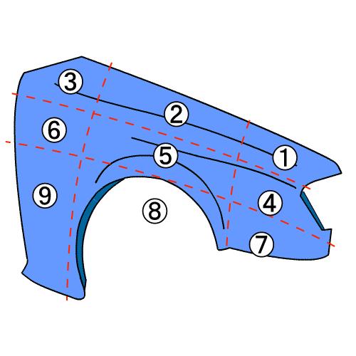 クラウン DAA-GWS204 右フロントフェンダーパネル　1F7  74922｜hrk-j-parts｜06