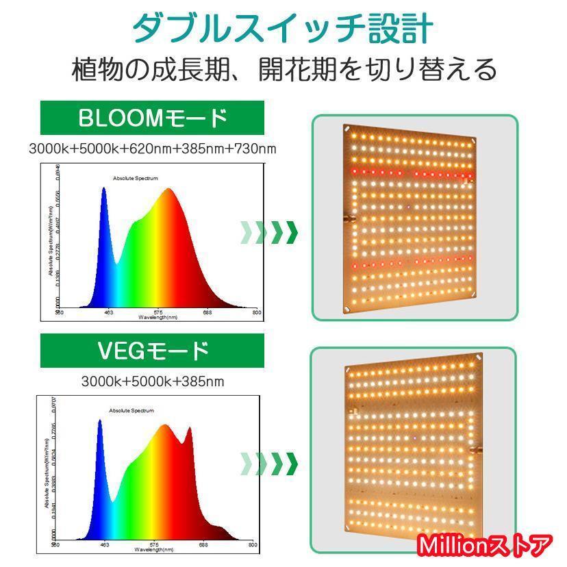 植物育成ライト LED 210個 高輝度 2段階調光 育苗ライト 観葉植物 多肉植物 効果 フルスペクトル 暖色LED 植物育成用ランプ 水耕栽培 省エネ 園芸用品｜hrk-st｜05