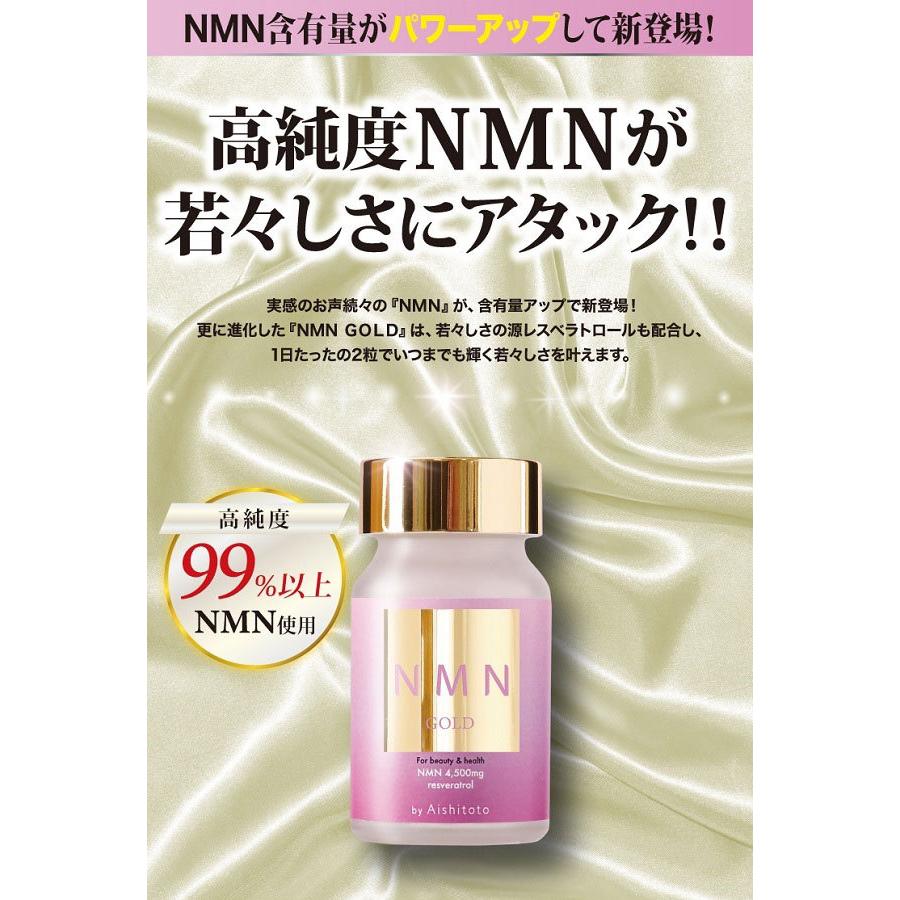 NMN GOLD (3137) サプリ 高純度 99％以上 レスベラトロール 1日2粒