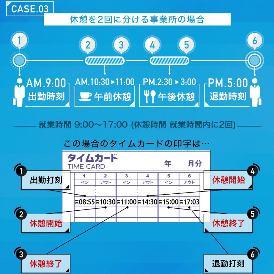 タイムレコーダー コスト重視のシンプル機能 VT-1000 レコーダー 本体 安い タイムカード 200枚・交換用インクリボン付き｜hrkfactory｜07