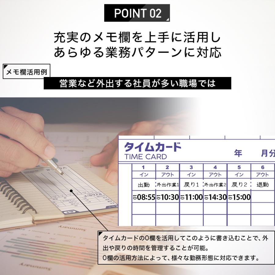 タイムレコーダー コスト重視のシンプル機能 VT-1000 レコーダー 本体 安い タイムカード 200枚・交換用インクリボン付き｜hrkfactory｜08